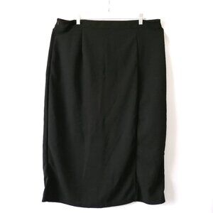 Shein Womens Black Side Slit Zipper Straight Pencil Skirt Plus Size 3XL